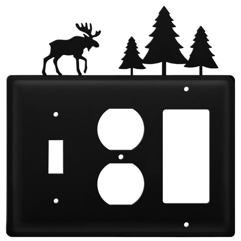 Wrought Iron Moose Pine Trees Switch Outlet GFCI Cover light switch covers lightswitch covers outlet