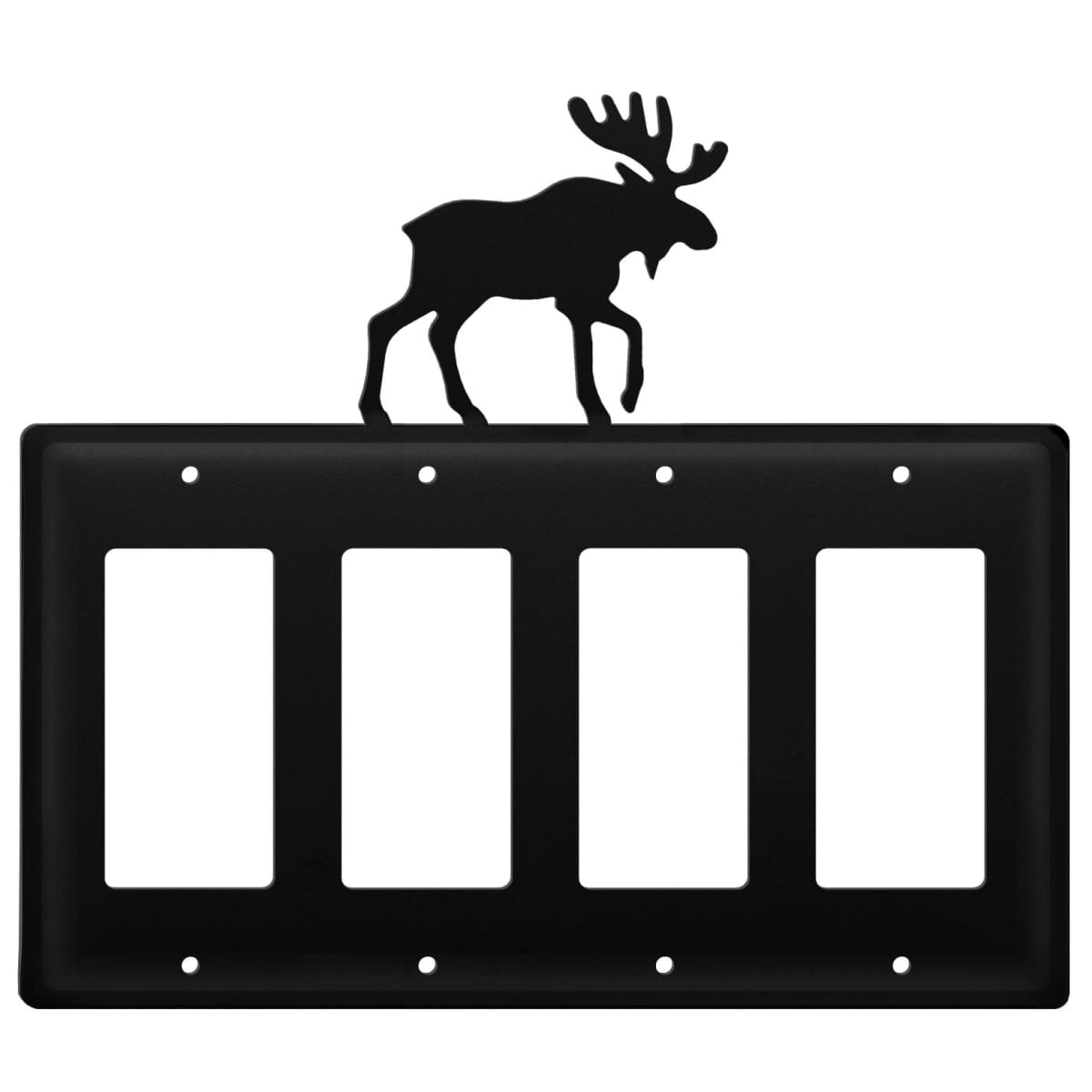 Wrought Iron Moose Quad GFCI Cover light switch covers lightswitch covers outlet cover switch covers