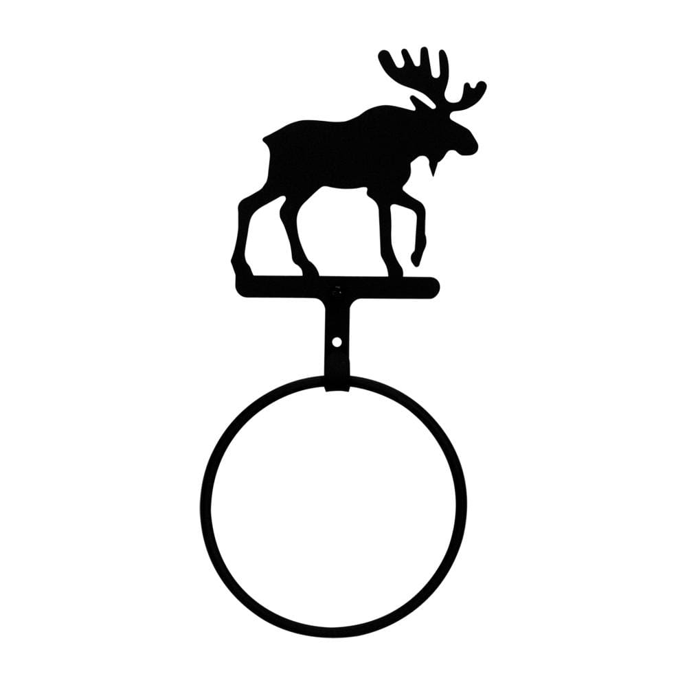 Wrought Iron Moose Towel Ring Towel Rack bathroom towel rails black wrought iron towel rack towel