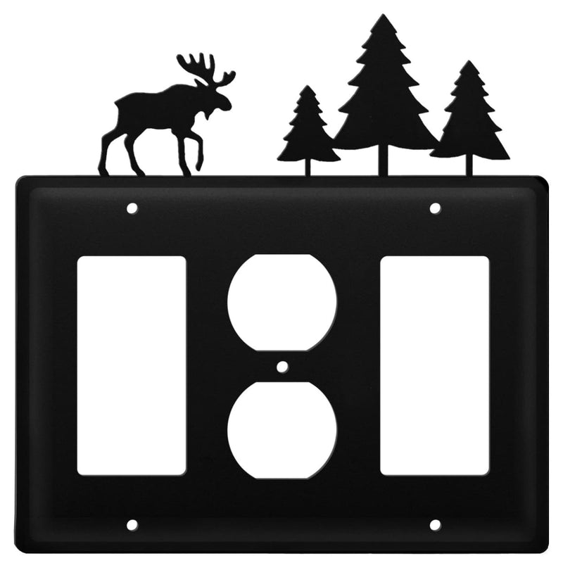 Wrought Iron Moose & Trees GFCI Outlet GFCI Cover light switch covers lightswitch covers outlet