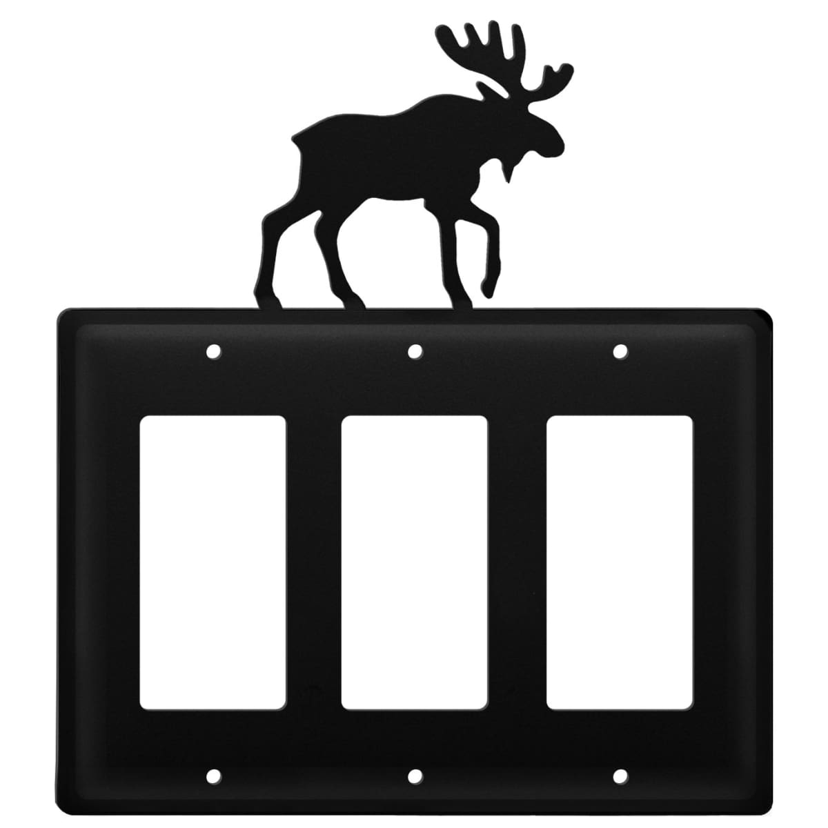 Wrought Iron Moose Triple GFCI Cover light switch covers lightswitch covers outlet cover switch