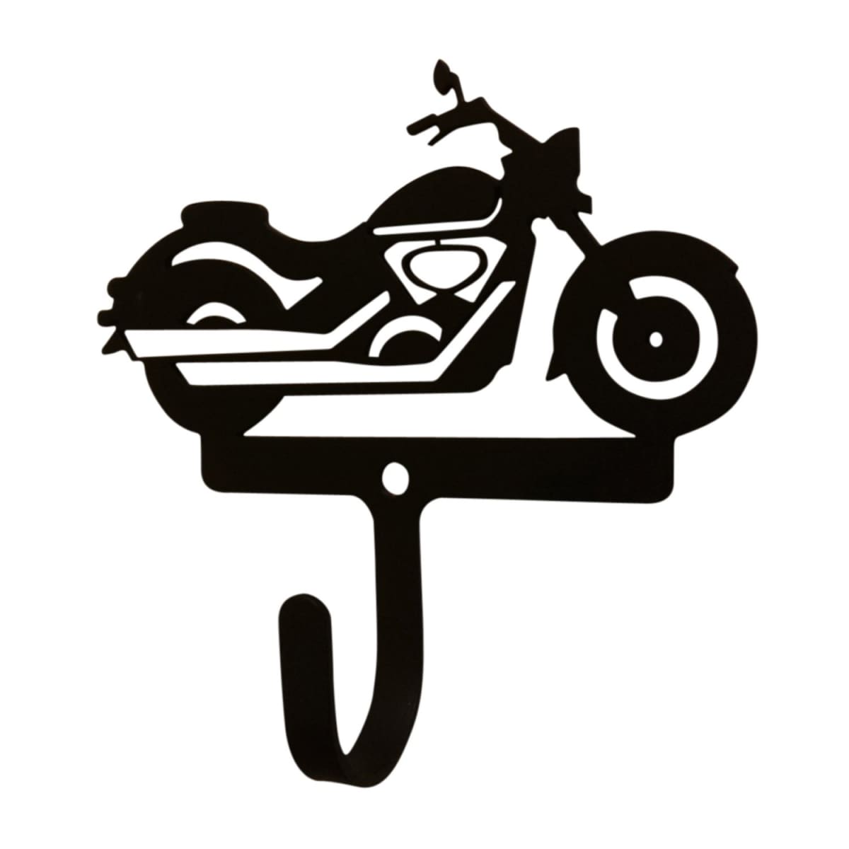 Wrought iron motorcycle cruiser decorative wall hook