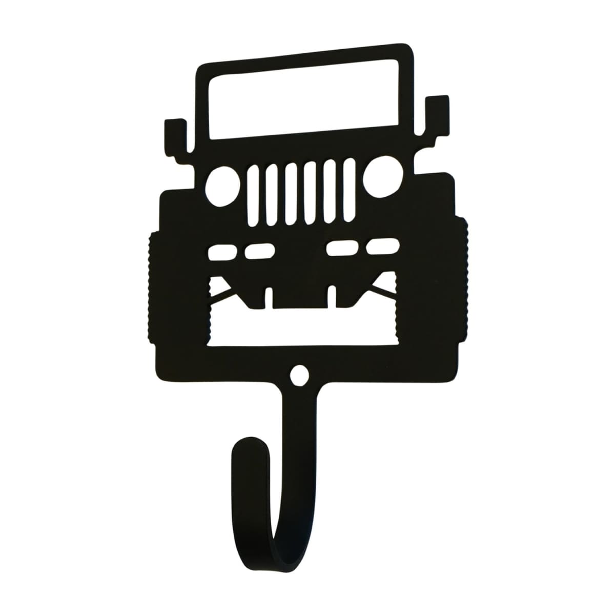 Wrought iron off-road vehicle wall hook, decorative and small