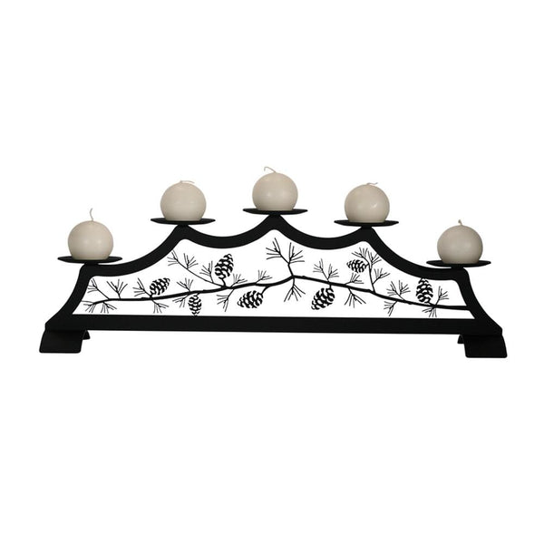 Wrought Iron Pine Cone Fireplace Pillar candle holder candle wall sconce center pieces sconce wall