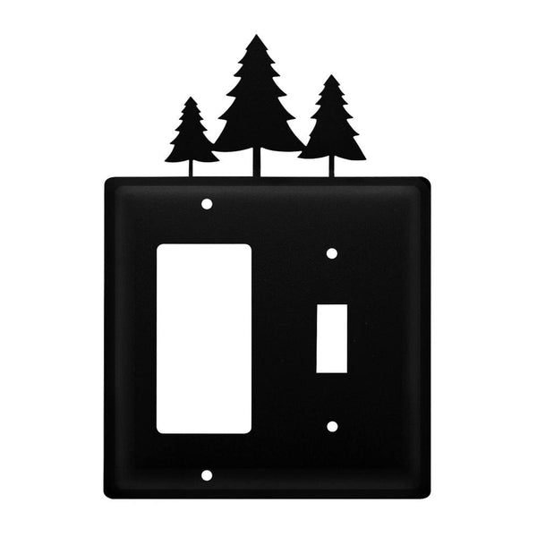 Wrought Iron Pine Trees GFCI Switch Cover light switch covers lightswitch covers outlet cover switch