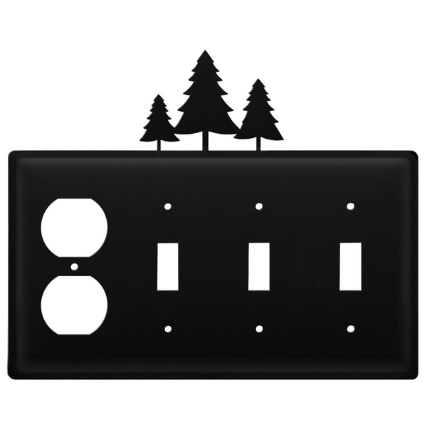 Wrought Iron Pine Trees Outlet Triple Switch Cover light switch covers lightswitch covers outlet