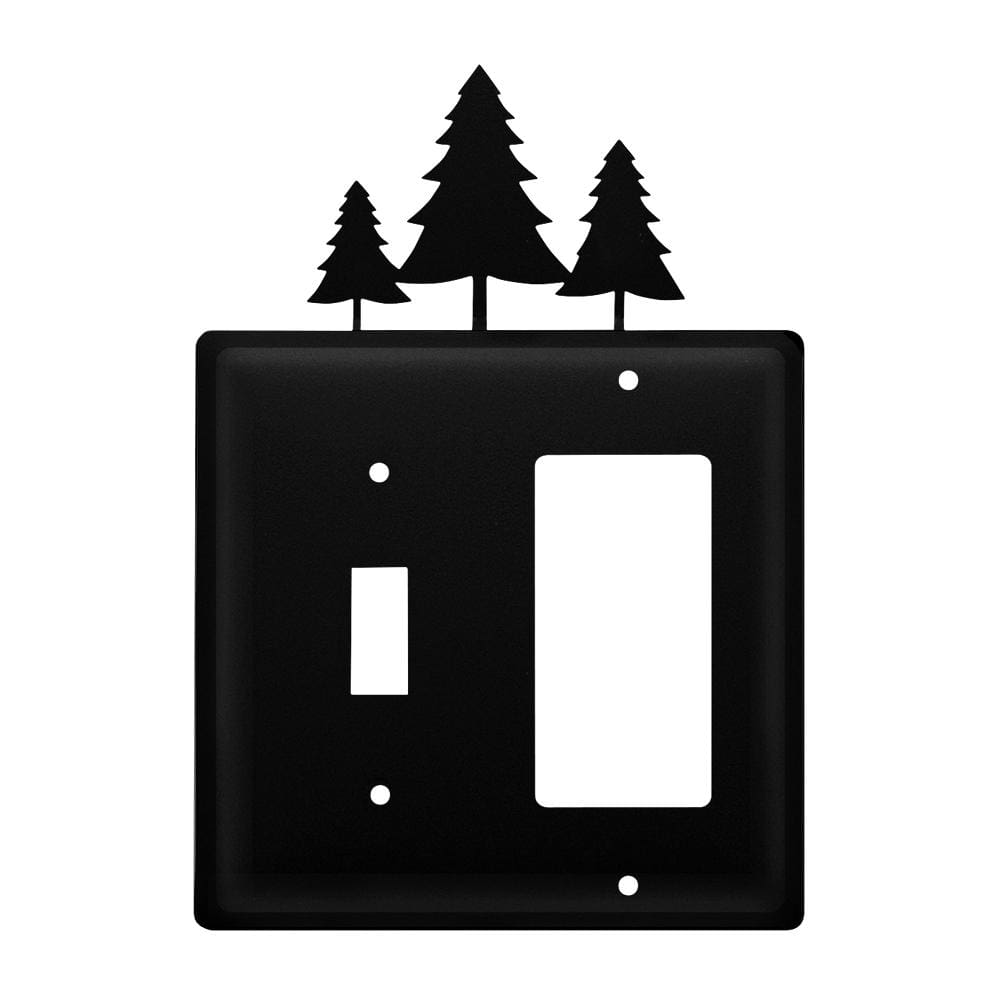 Wrought Iron Pine Trees Single Switch & GFCI new outlet cover Wrought Iron Pine Trees Single Switch