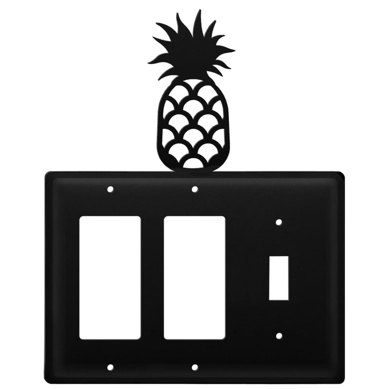 Wrought Iron Pineapple Double GFCI Switch Cover light switch covers lightswitch covers outlet cover
