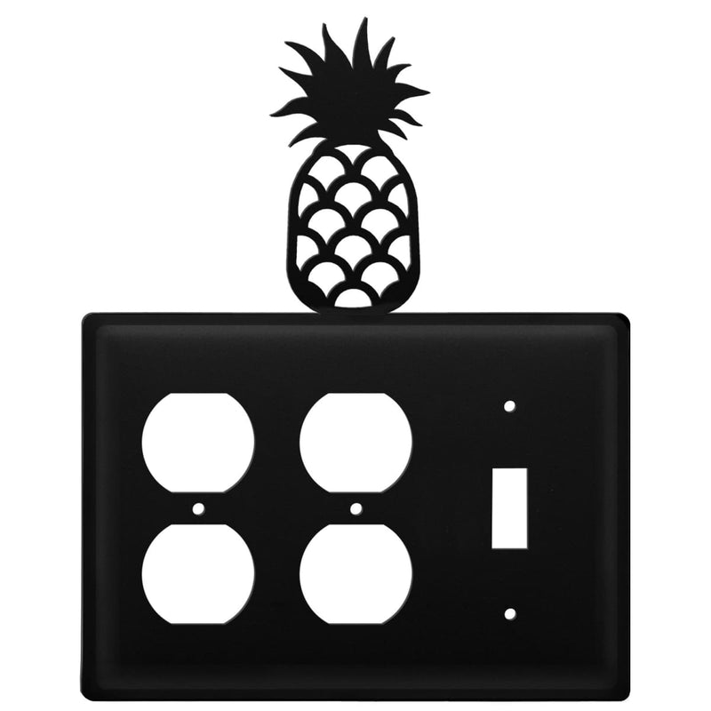 Wrought Iron Pineapple Double Outlet Switch Cover light switch covers lightswitch covers outlet