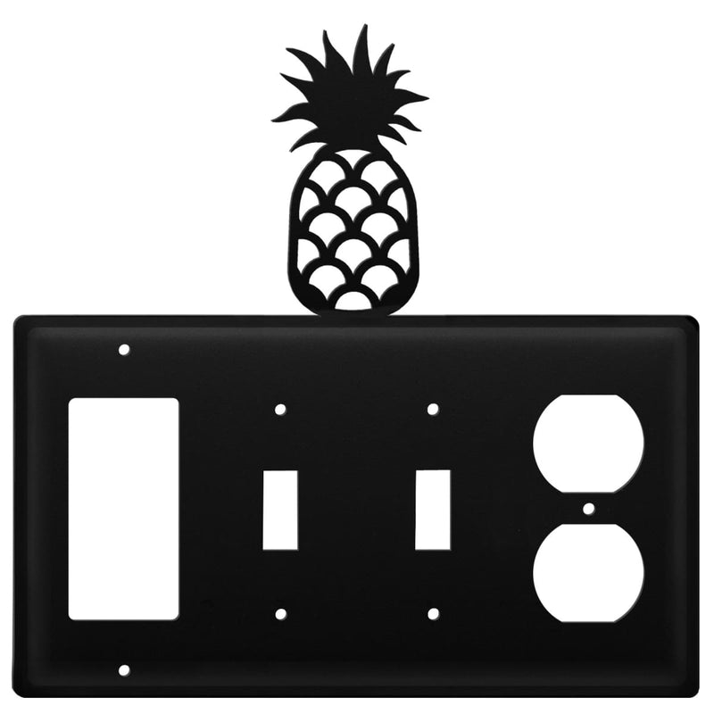 Wrought Iron Pineapple GFCI Double Switch Outlet Cover light switch covers lightswitch covers outlet