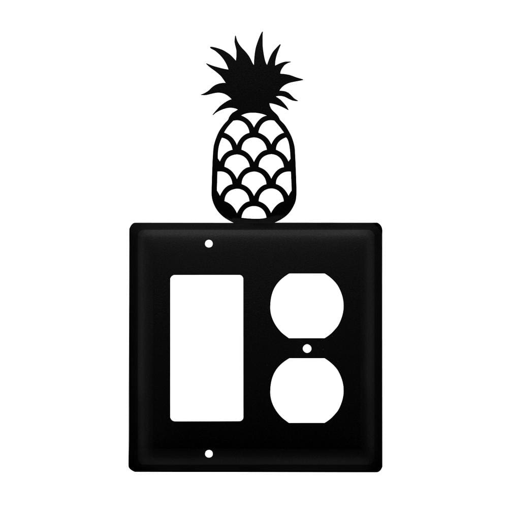 Wrought iron pineapple GFCI and outlet cover