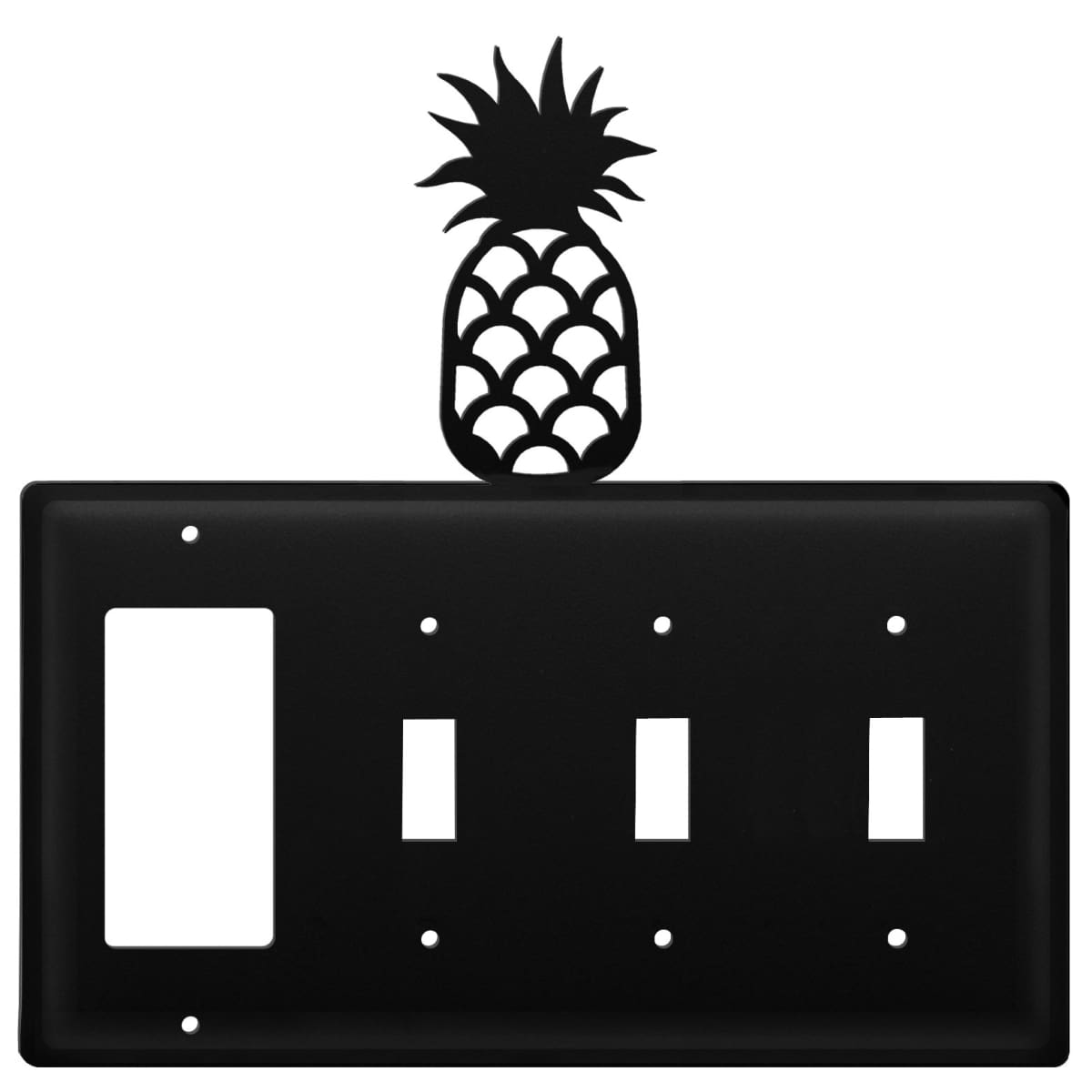 Wrought Iron Pineapple GFCI Triple Switch Cover light switch covers lightswitch covers outlet cover