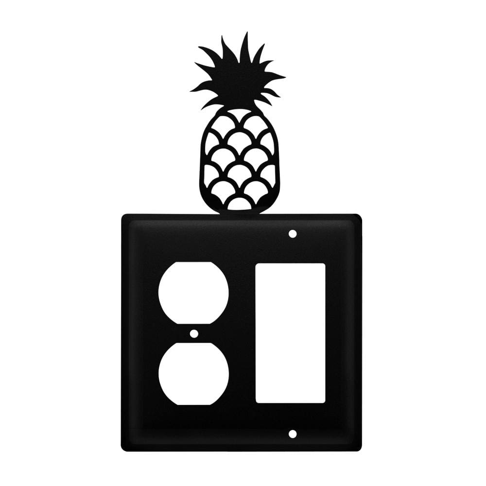 Wrought iron pineapple outlet cover and GFCI