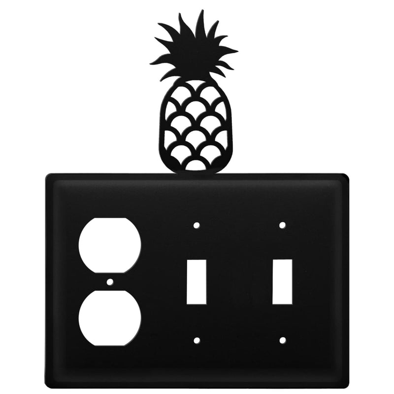 Wrought Iron Pineapple Outlet Double Switch Cover light switch covers lightswitch covers outlet