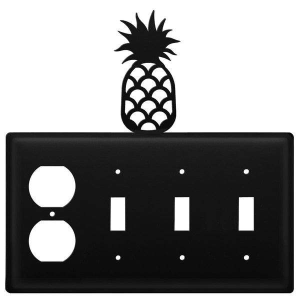 Wrought Iron Pineapple Outlet Triple Switch Cover light switch covers lightswitch covers outlet