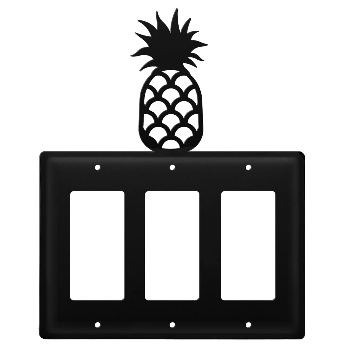 Wrought Iron Pineapple Triple GFCI Cover light switch covers lightswitch covers outlet cover switch