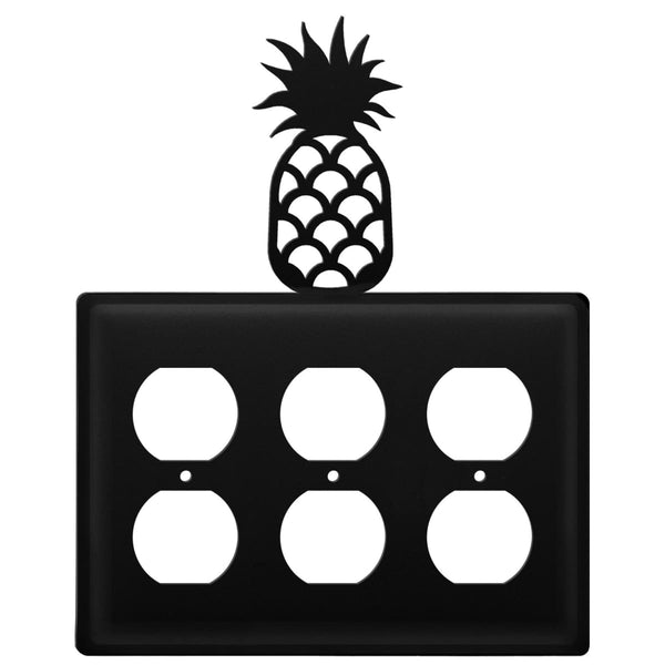 Wrought Iron Pineapple Triple Outlet Cover light switch covers lightswitch covers outlet cover