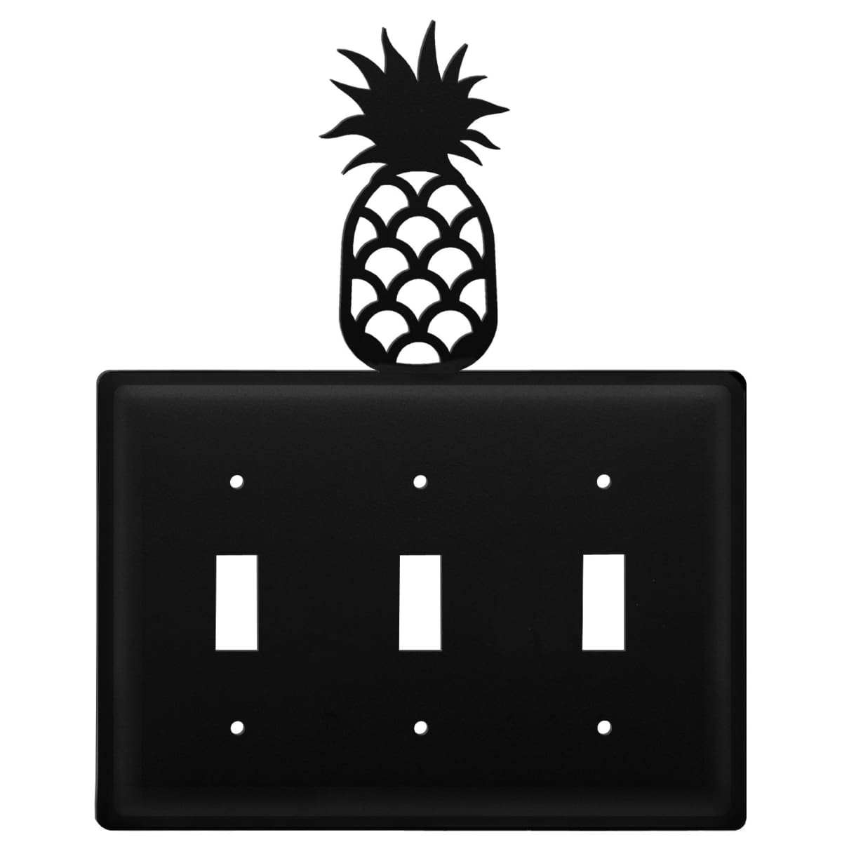 Wrought iron pineapple triple switch cover