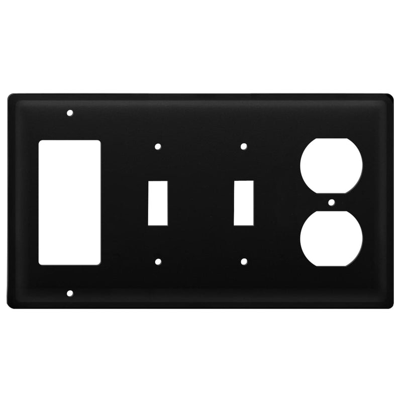 Wrought Iron Plain GFCI Double Switch Outlet Cover light switch covers lightswitch covers outlet