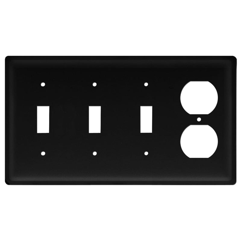 Wrought Iron Plain Outlet Triple Switch Cover light switch covers lightswitch covers outlet cover