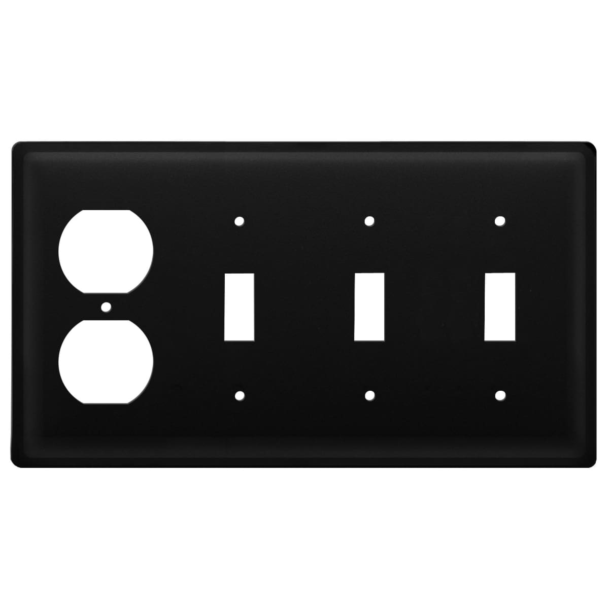 Wrought Iron Plain Outlet Triple Switch Cover light switch covers lightswitch covers outlet cover