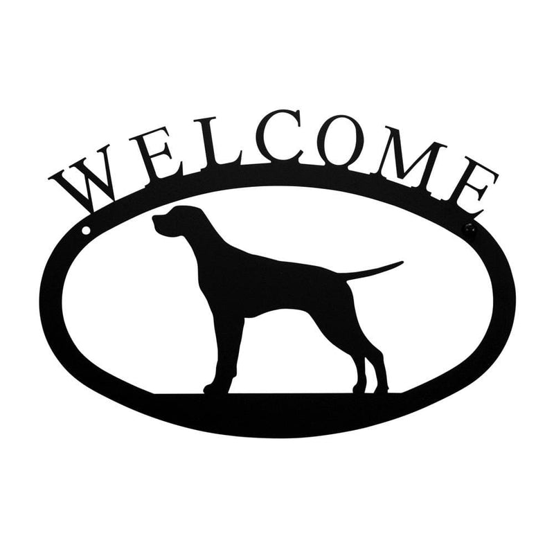 Wrought Iron Pointer Dog Welcome Home Sign Small door signs outdoor signs welcome home sign welcome