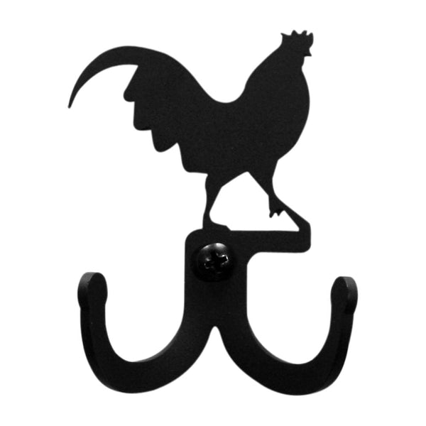 Wrought Iron Rooster Double Wall Hook coat hooks door hooks hook rooster hook wall hook