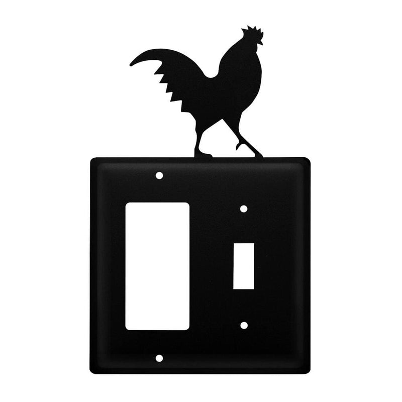 Wrought Iron Rooster GFCI Switch Cover light switch covers lightswitch covers outlet cover switch