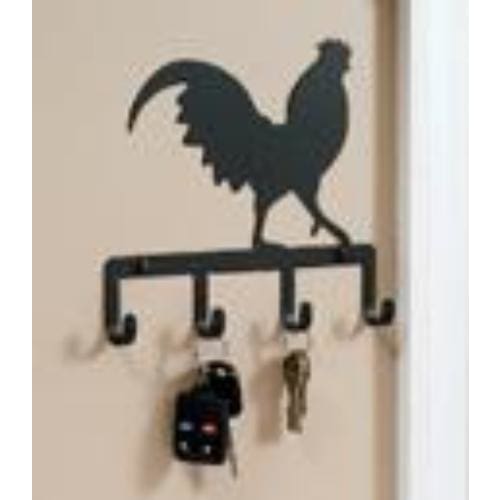 Wrought Iron Rooster Key Holder Key Hooks key hanger key hooks Key Organizers key rack