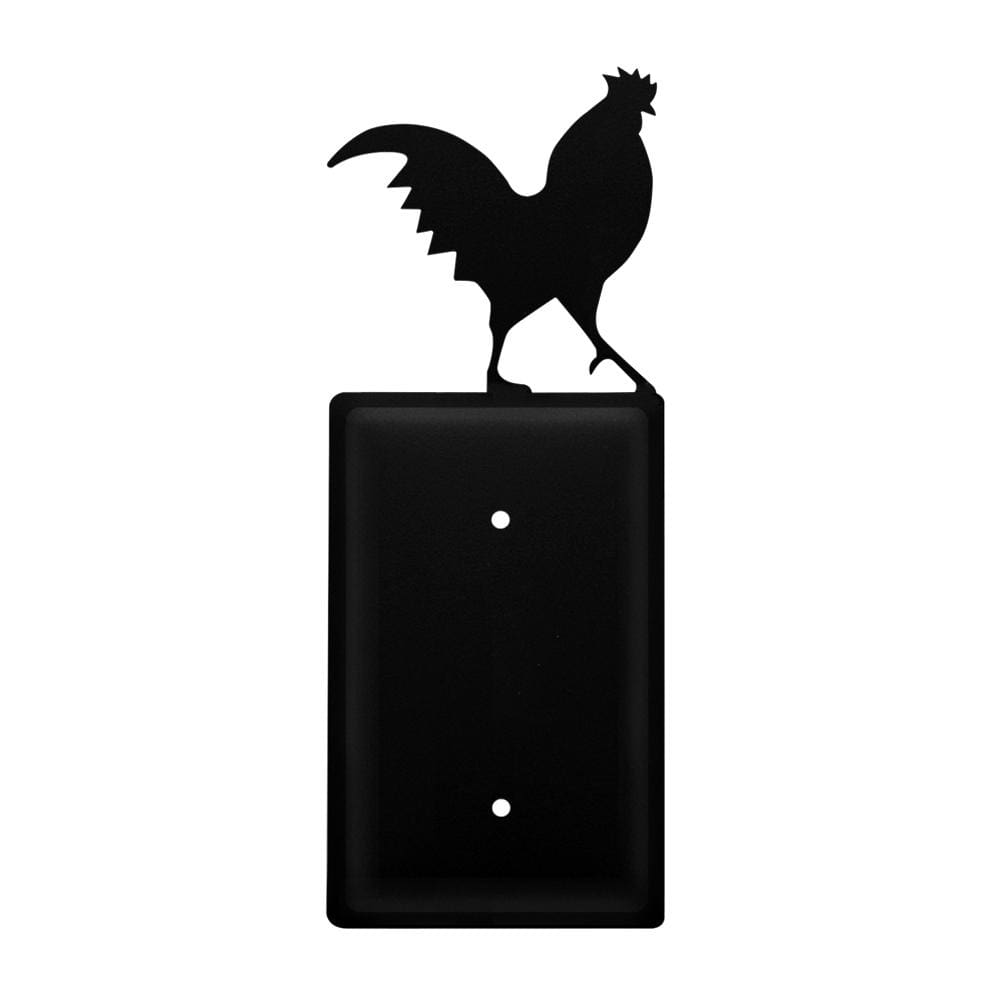 Wrought iron rooster single blank cover