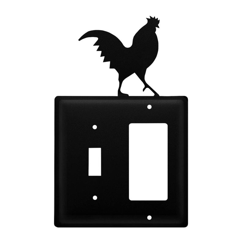 Wrought Iron Rooster Single Switch & GFCI new outlet cover Wrought Iron Rooster Single Switch & GFCI