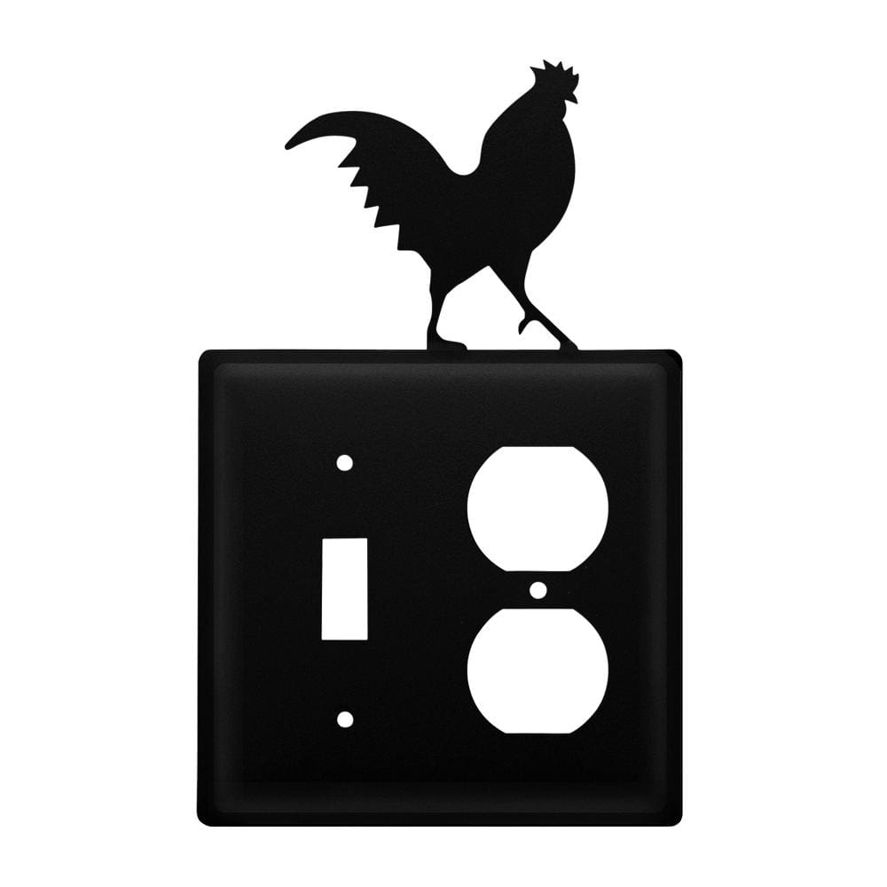 Wrought Iron Metal Rooster Switch & Outlet Cover