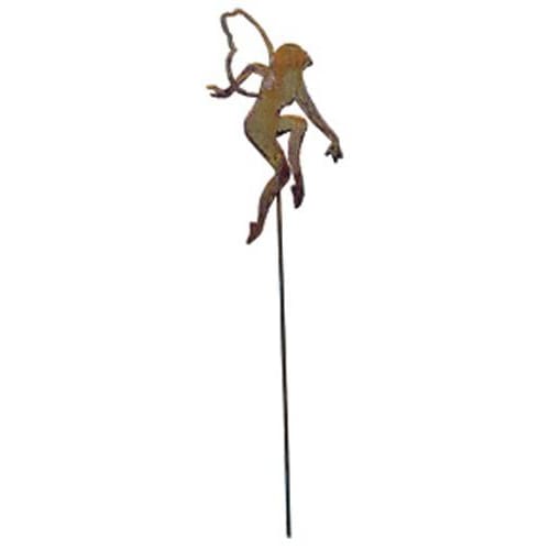 Wrought Iron Rusted Fairy Garden Stake 35 Inches garden art garden decor garden ornaments garden