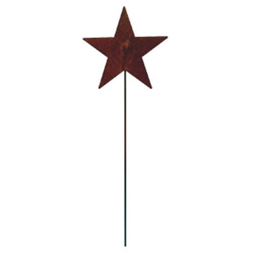 Wrought Iron Rusted Star Garden Stake 35 Inches garden art garden decor garden ornaments garden