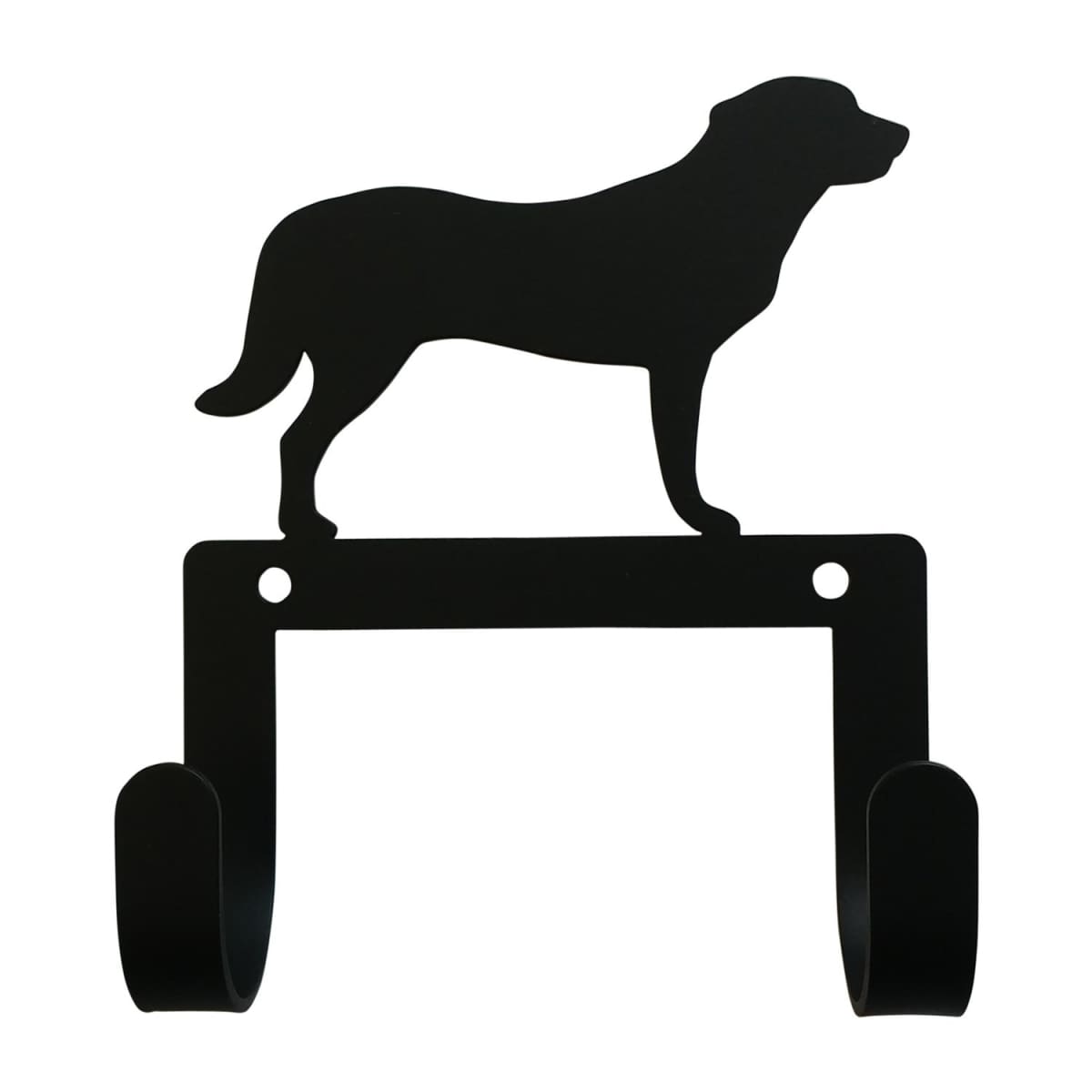 Wrought iron Shepard dog leash and collar wall hook