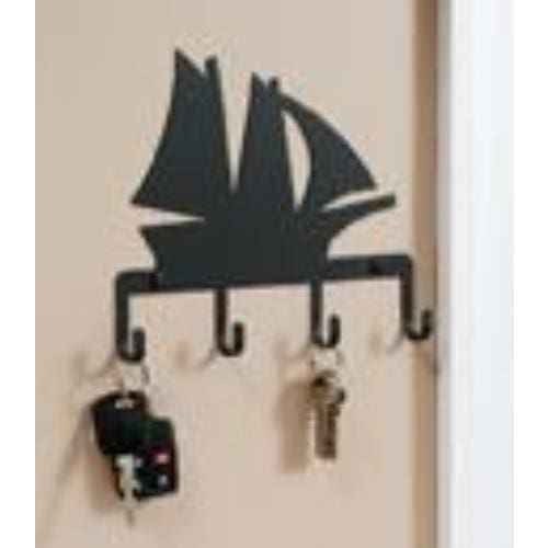 Wrought Iron Ship Key Holder Key Hooks key hanger key hooks Key Organizers key rack