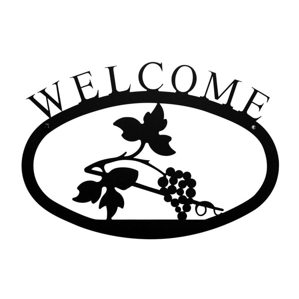 Wrought Iron Small Grapevine Welcome Home Sign Small door signs outdoor signs welcome home sign