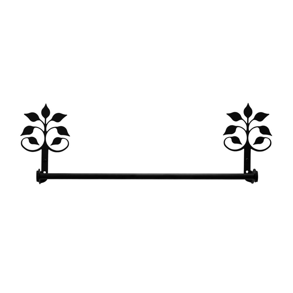 Wrought Iron Small Leaf Fan Towel Rail Towel Rack bathroom towel rails black wrought iron outdoor