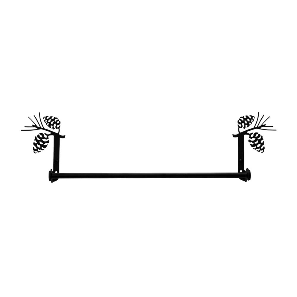 Wrought Iron Small Pine Cone Towel Rail Towel Rack bathroom towel rails black wrought iron outdoor