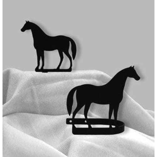 Wrought Iron Standing Horse Curtain Tie Back Set curtain accessories curtain holdbacks curtain tie