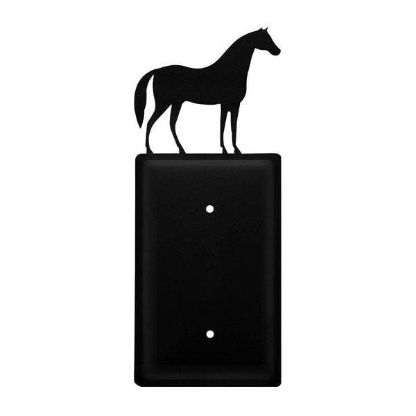 Wrought Iron Standing Horse Single Blank Cover light switch covers lightswitch covers outlet cover
