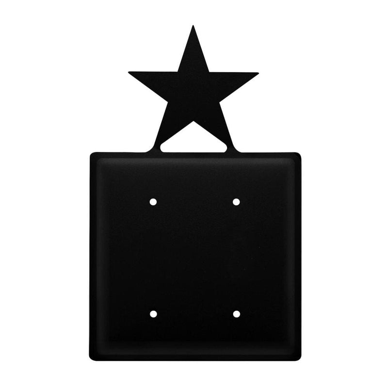 Wrought Iron Star Double Blank Cover new outlet cover Wrought Iron Star Double Blank Cover -Custom