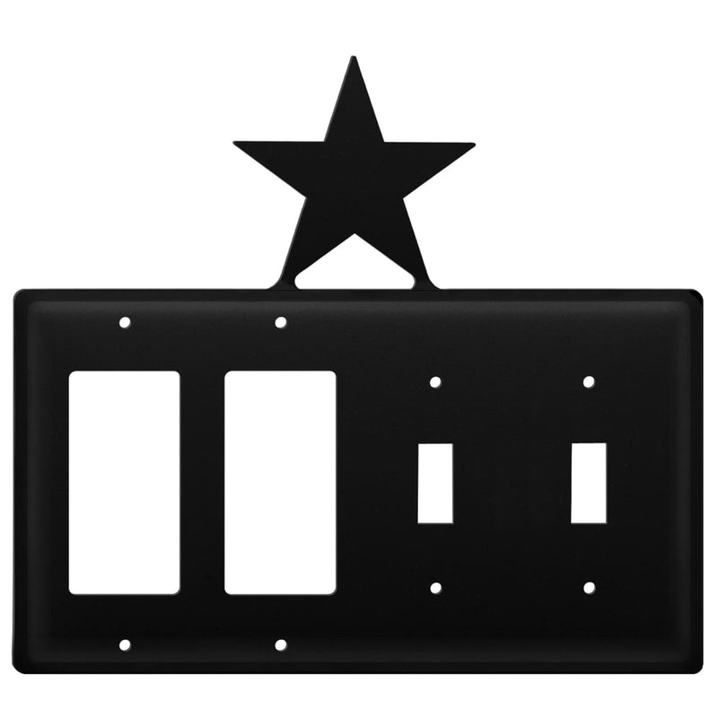 Wrought Iron Star Double GFCI Double Switch Cover light switch covers lightswitch covers outlet