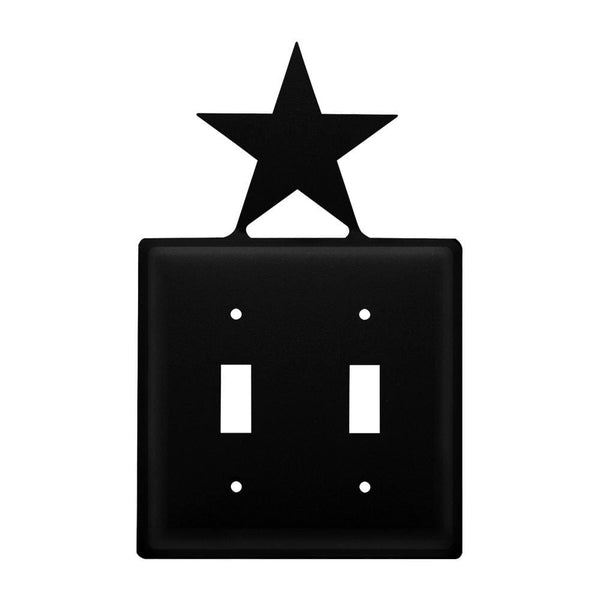 Wrought Iron Star Double Switch Cover light switch covers lightswitch covers outlet cover switch