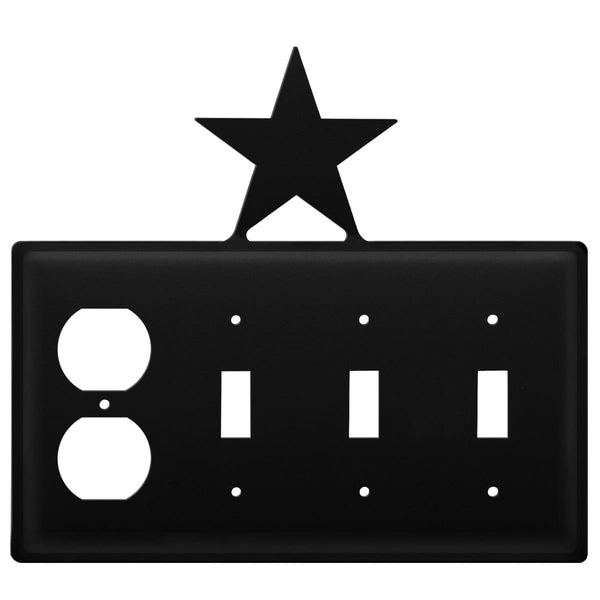 Wrought Iron Star Outlet Triple Switch Cover light switch covers lightswitch covers outlet cover