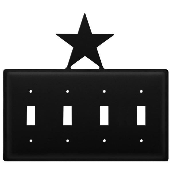 Wrought Iron Star Quad Switch Cover light switch covers lightswitch covers outlet cover switch