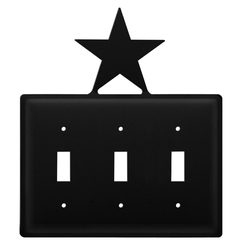 Wrought Iron Star Triple Switch Cover light switch covers lightswitch covers outlet cover switch