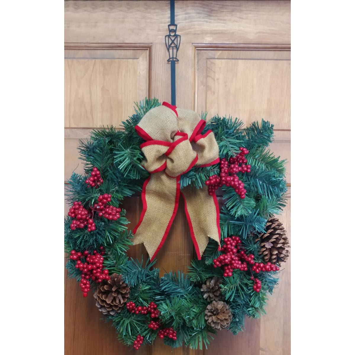 Wrought Iron Toy Soldier Door Wreath Hanger Christmas decorations christmas wreath stand door