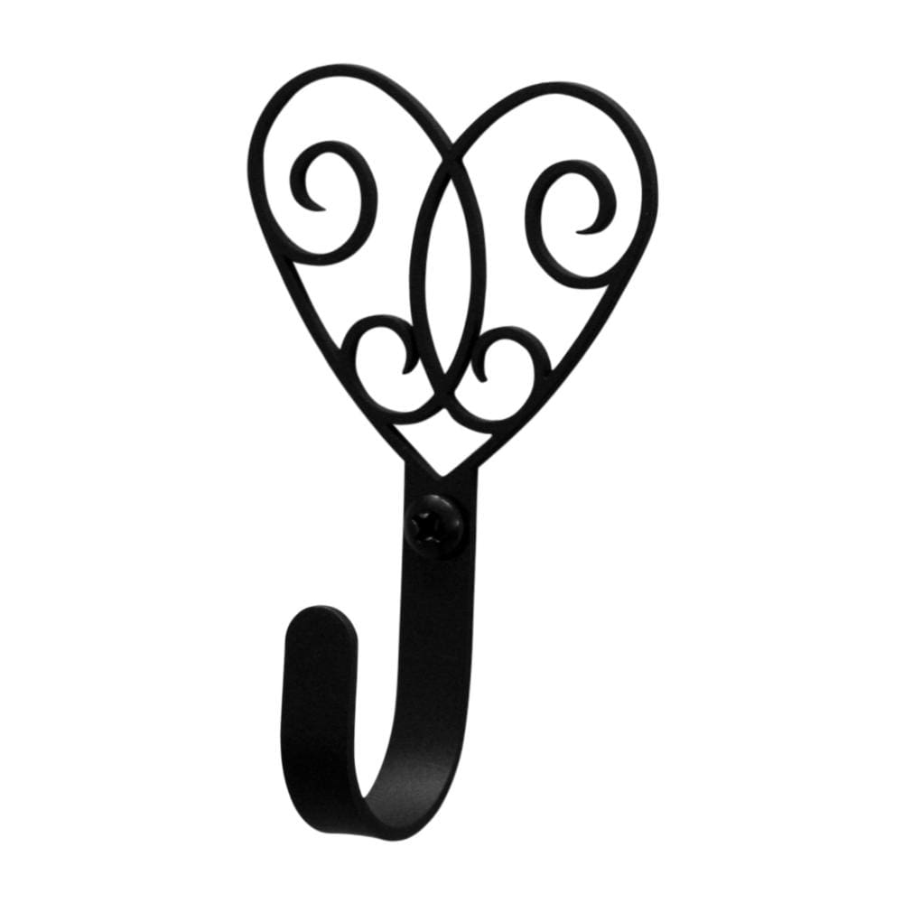 Wrought Iron Victorian Heart Wall Hook Decorative Small coat hooks door hooks heart hook hook