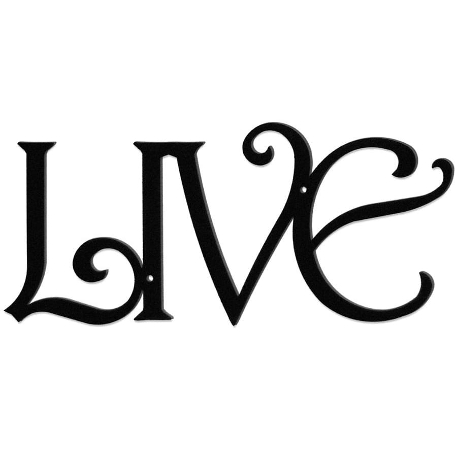 Wrought Iron Wall Decor Live 12 Inches